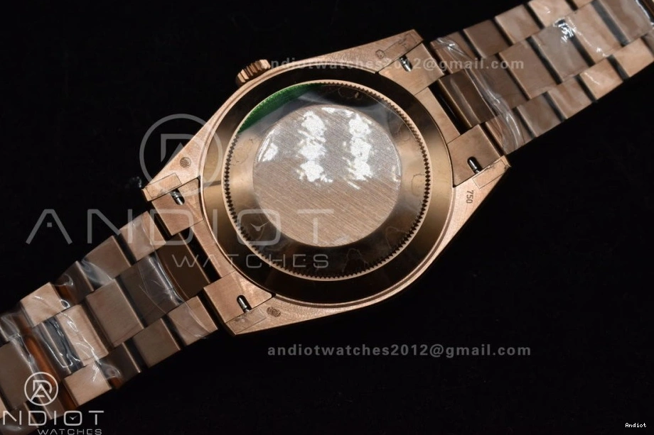 Steel Bracelet Plated 40 RG Markers V2 RG GMF President Crystal A2836 Dial DayDate 904L On 0518